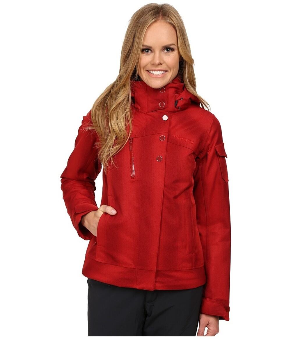 Marmot Womens Diva Waterproof Breathable Jacket Dark Crimson Size X-Large